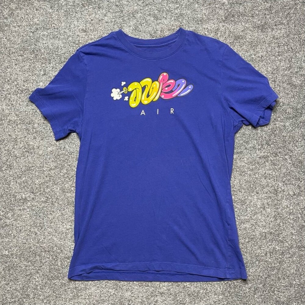 Nike Air Core Mens Graphic T-Shirt Blue Short Sleeve Crew Neck L
